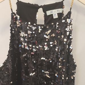 Glitzy sequence tank top